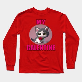 My galentines kitty Long Sleeve T-Shirt